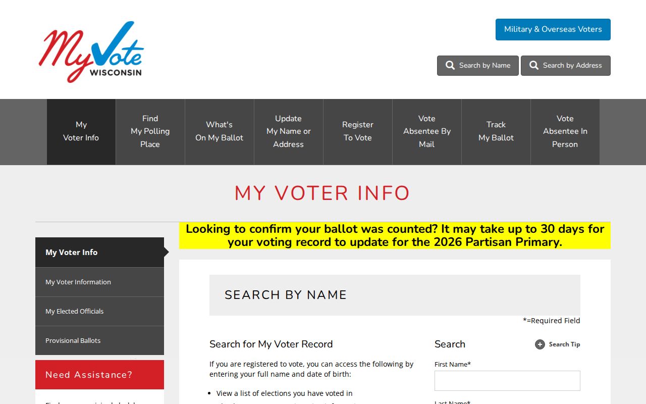 West Allis residents directory MyVote lookup